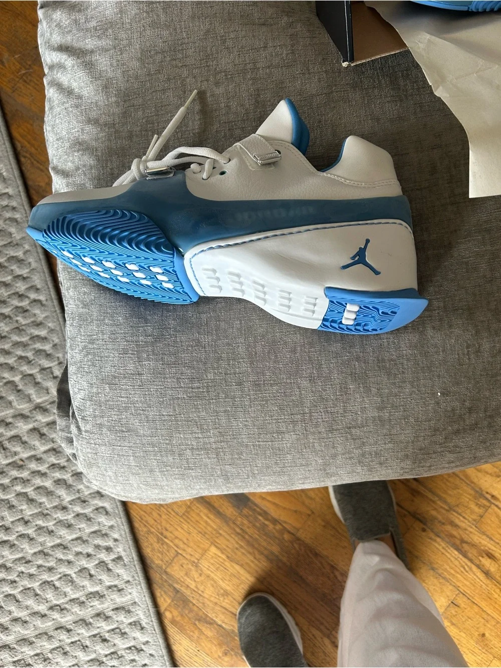 Jordan University Blue and White Vintage Sneakers. Size 11. New in box Deadstock